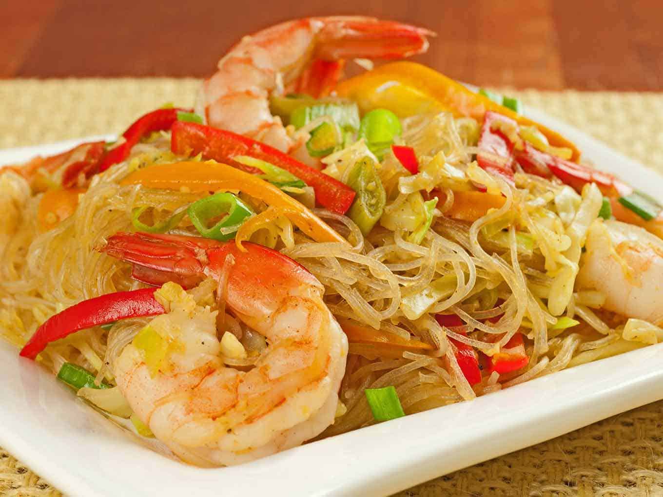 Singapore Noodles with Shrimp – Half & Full Pan