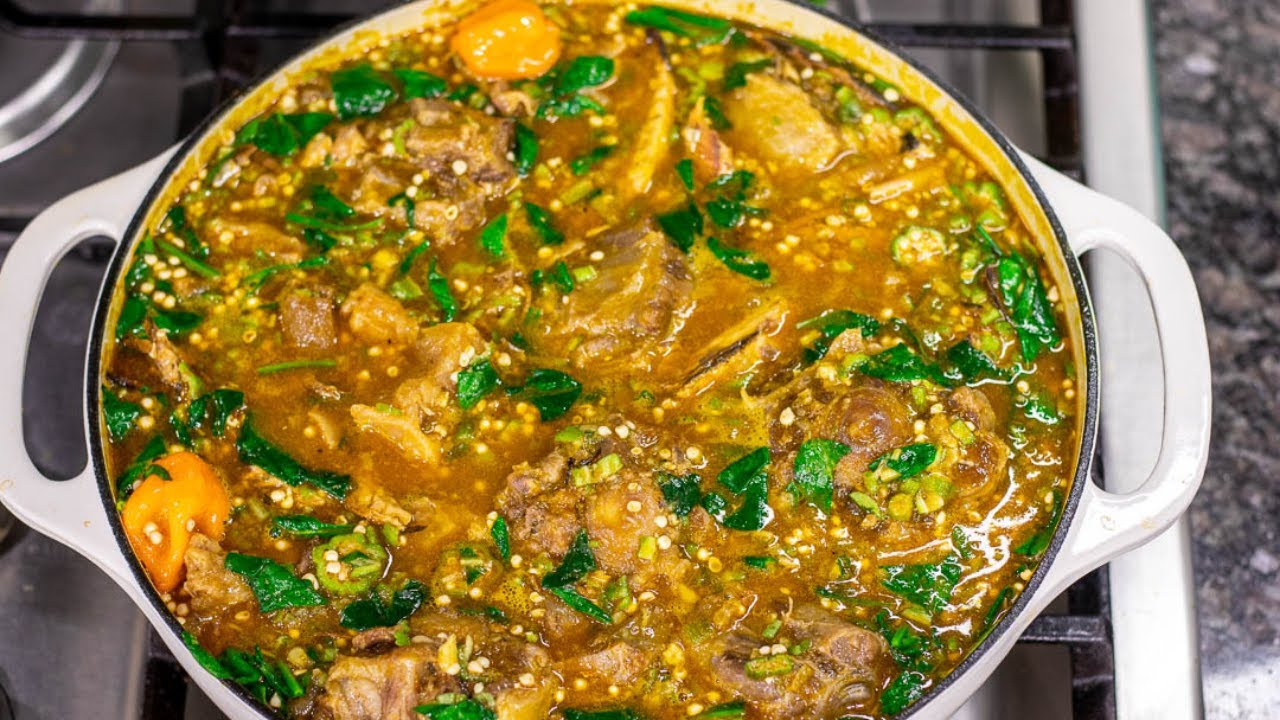"Ila Asepo (Mixed Okro Soup) – Half & Full Pan