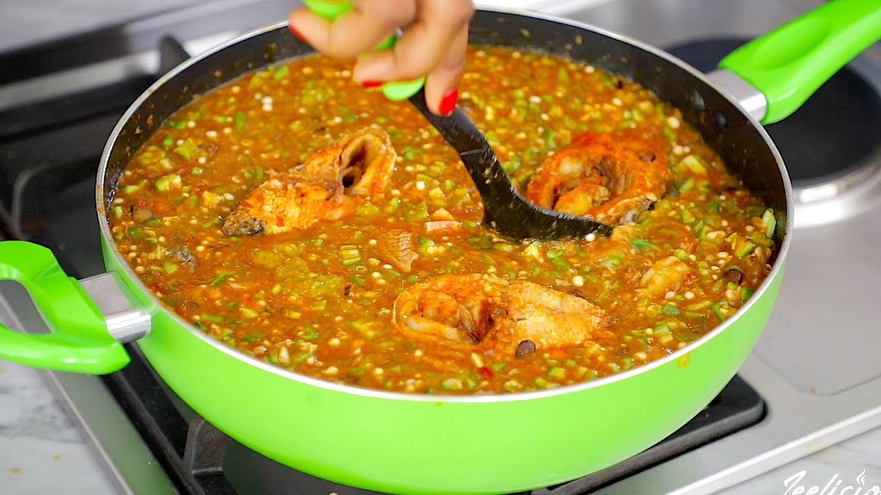 "Ila Asepo (Mixed Okro Soup) – Half & Full Pan