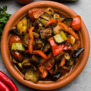 beef with mixed vegetable sauce