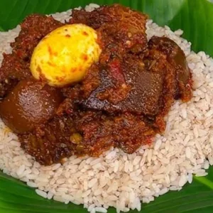 Home ofada rice