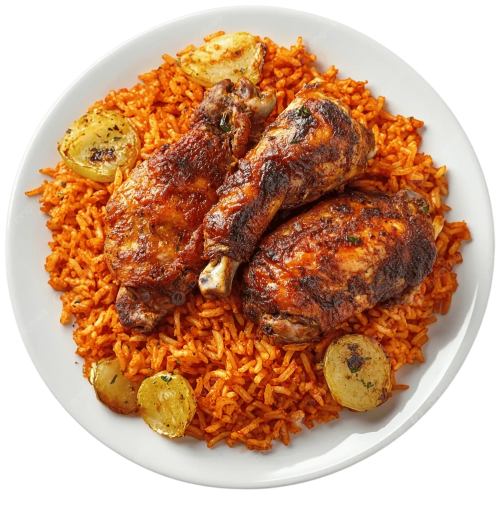 pngtree spicy jollof rice with roasted chicken png image 19990183 (1)