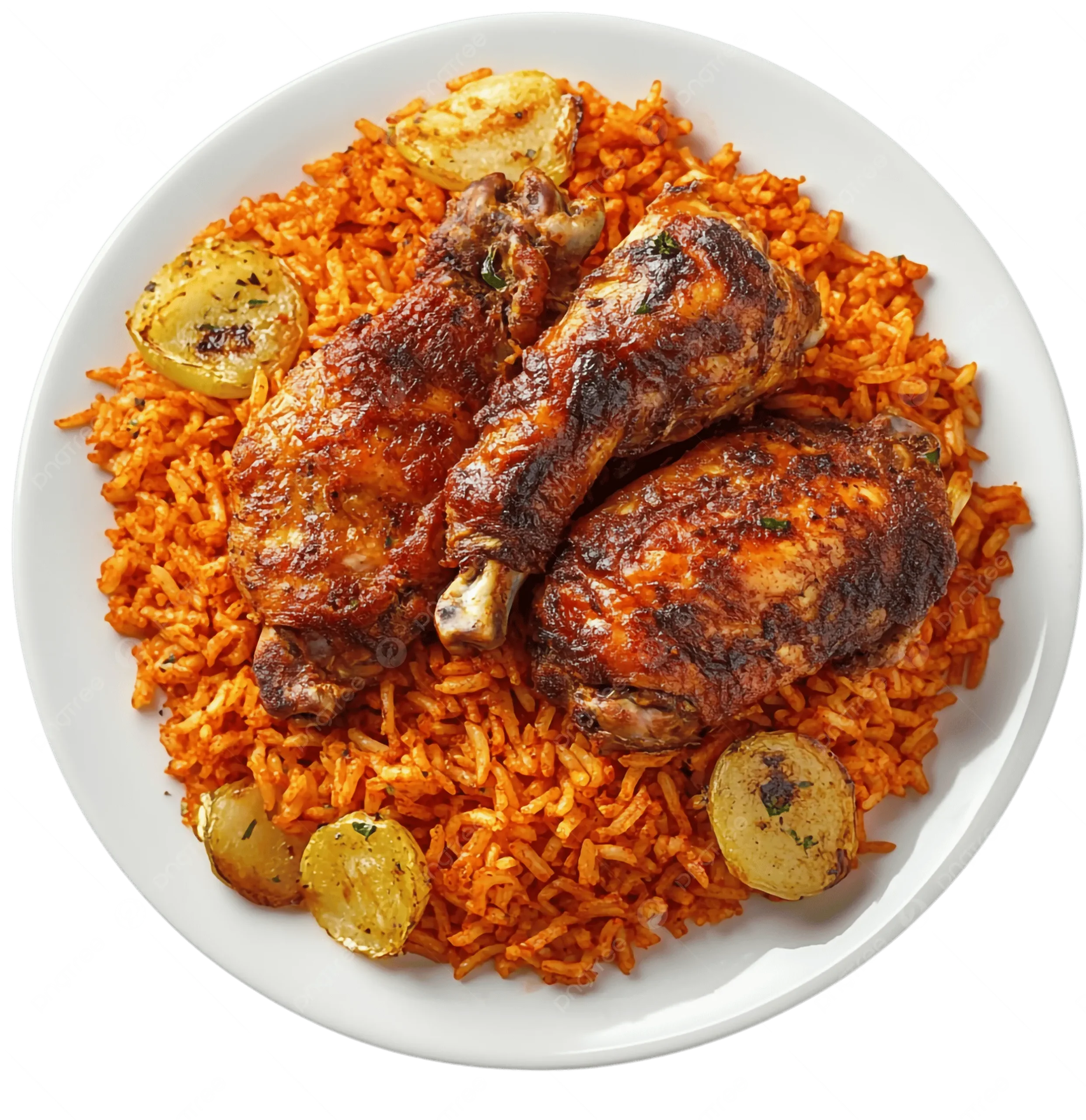 pngtree spicy jollof rice with roasted chicken png image 19990183 (1)